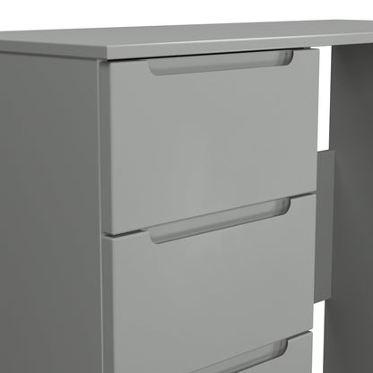 Milan Desk Grey 3 Drawers 90cm