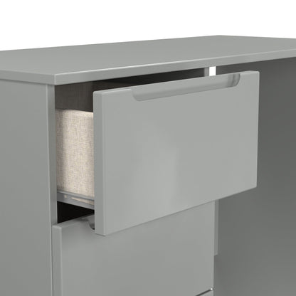 Milan Desk Grey 3 Drawers 90cm