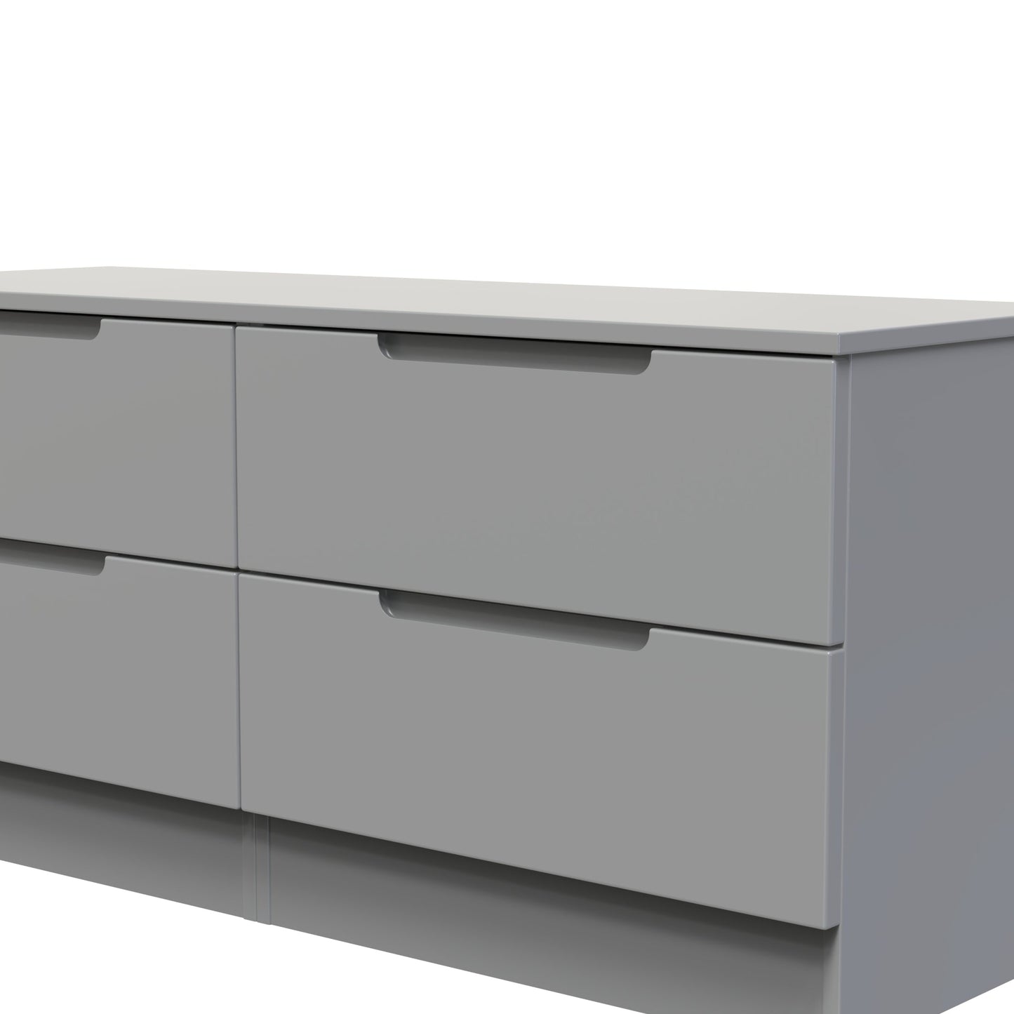 Milan Large Chest of Drawers Grey 4 Drawers 110cm