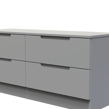 Milan Large Chest of Drawers Grey 4 Drawers 110cm