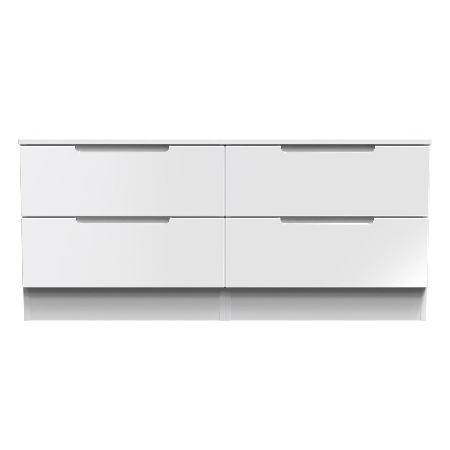 Milan Large Chest of Drawers White 4 Drawers 110cm