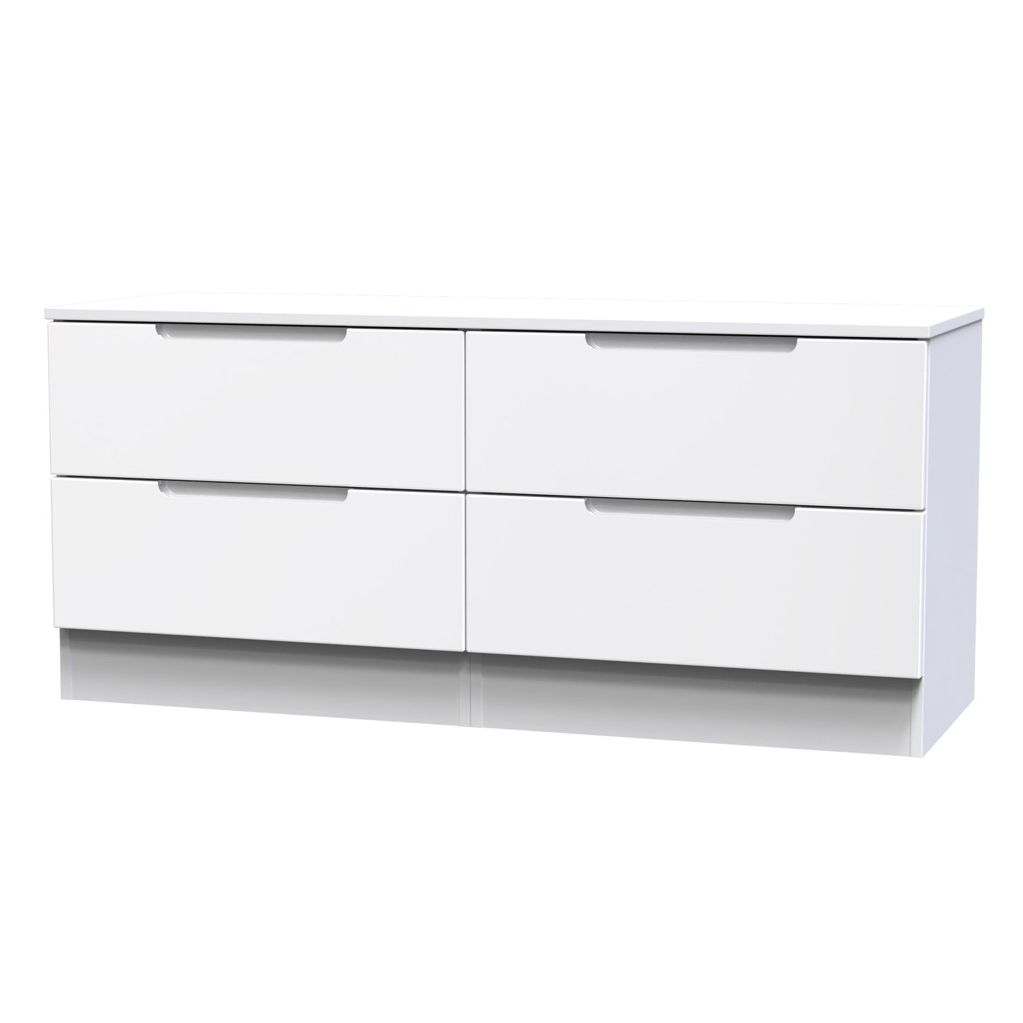 Milan Large Chest of Drawers White 4 Drawers 110cm