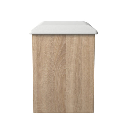 Milan Dressing Stool Oak 50cm