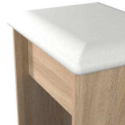 Milan Dressing Stool Oak 50cm