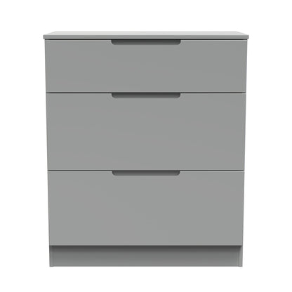 Milan Chest of Drawers Grey 3 Drawers 39cm