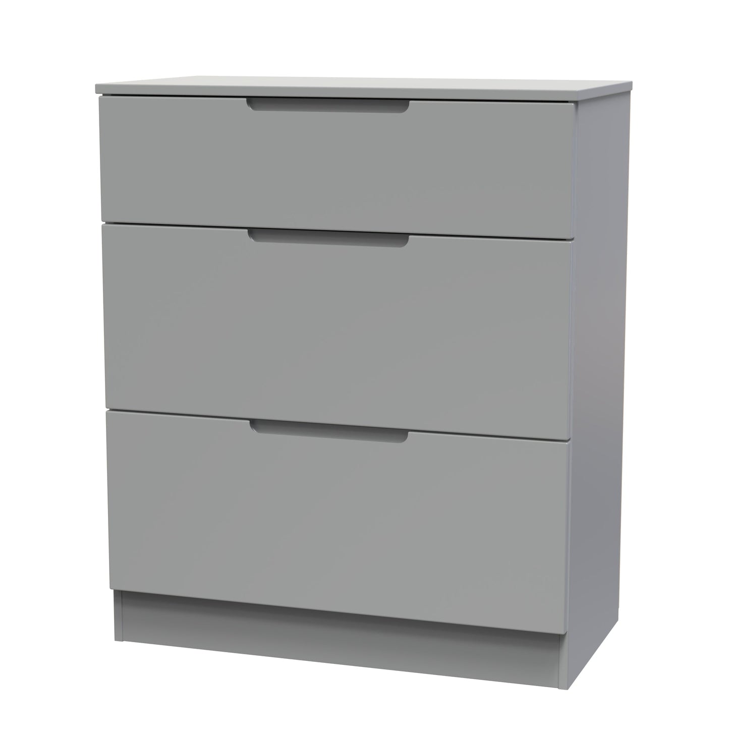 Milan Chest of Drawers Grey 3 Drawers 39cm