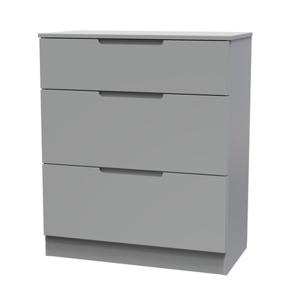 Milan Chest of Drawers Grey 3 Drawers 39cm