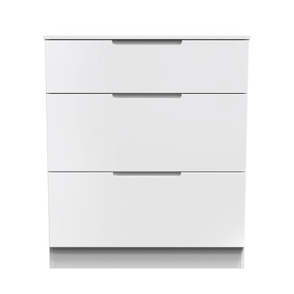Milan Chest of Drawers White 3 Drawers 39cm