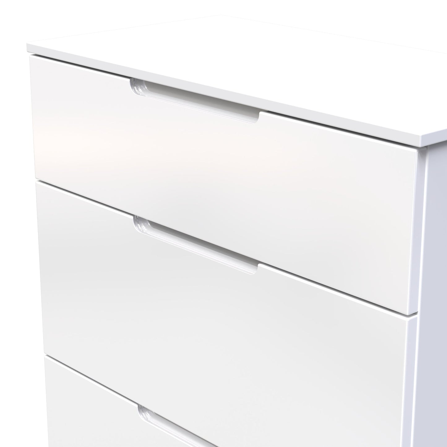 Milan Chest of Drawers White 3 Drawers 39cm
