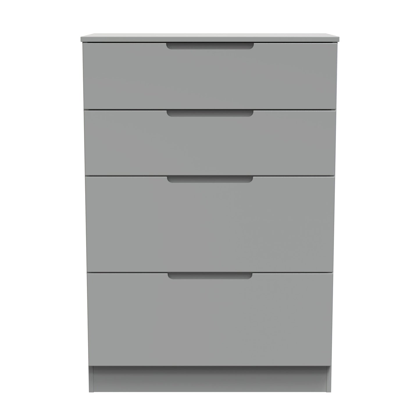 Milan Tall Chest of Drawers Grey 4 Drawers 108cm