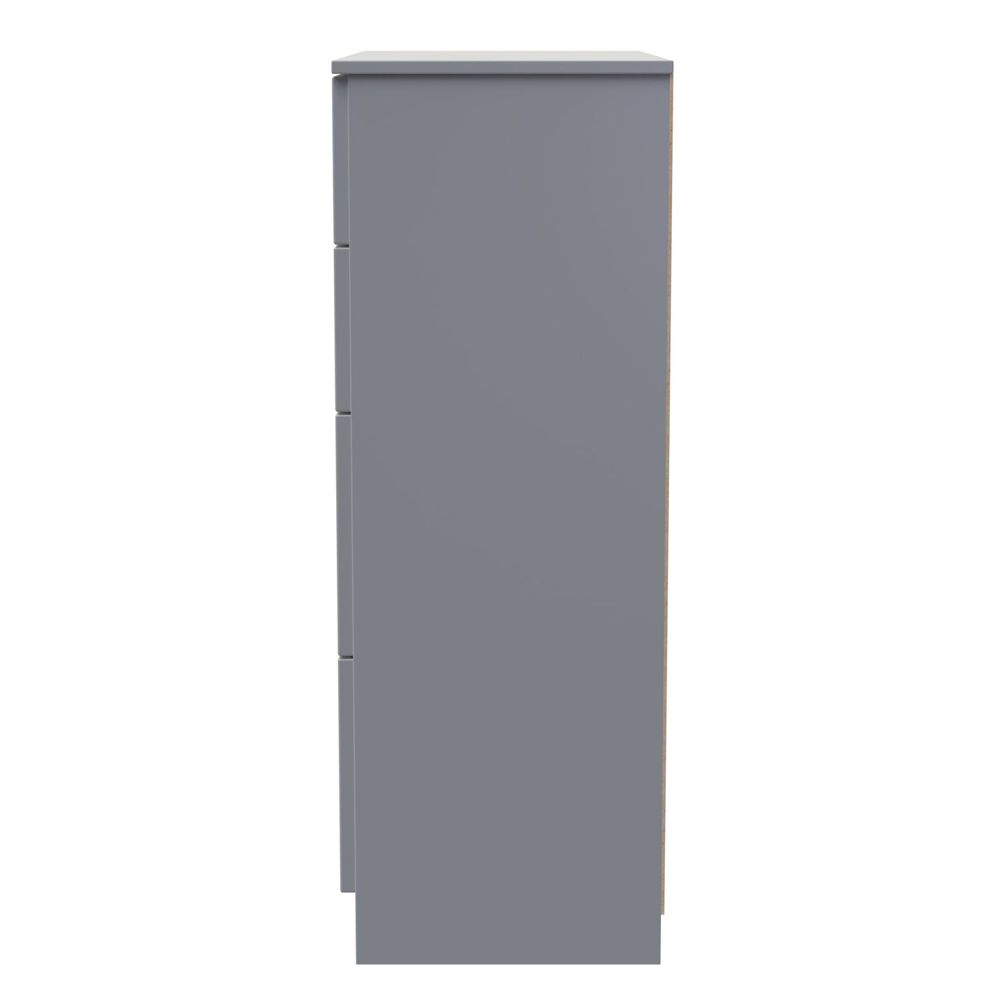 Milan Tall Chest of Drawers Grey 4 Drawers 108cm