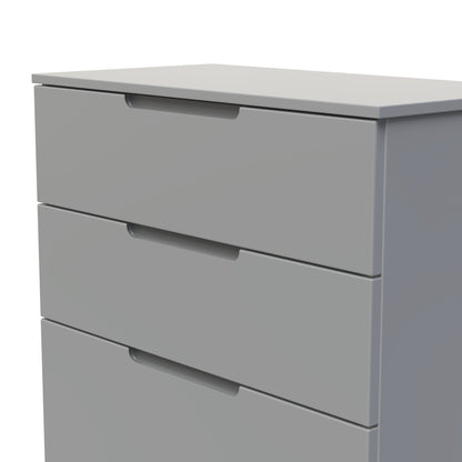 Milan Tall Chest of Drawers Grey 4 Drawers 108cm