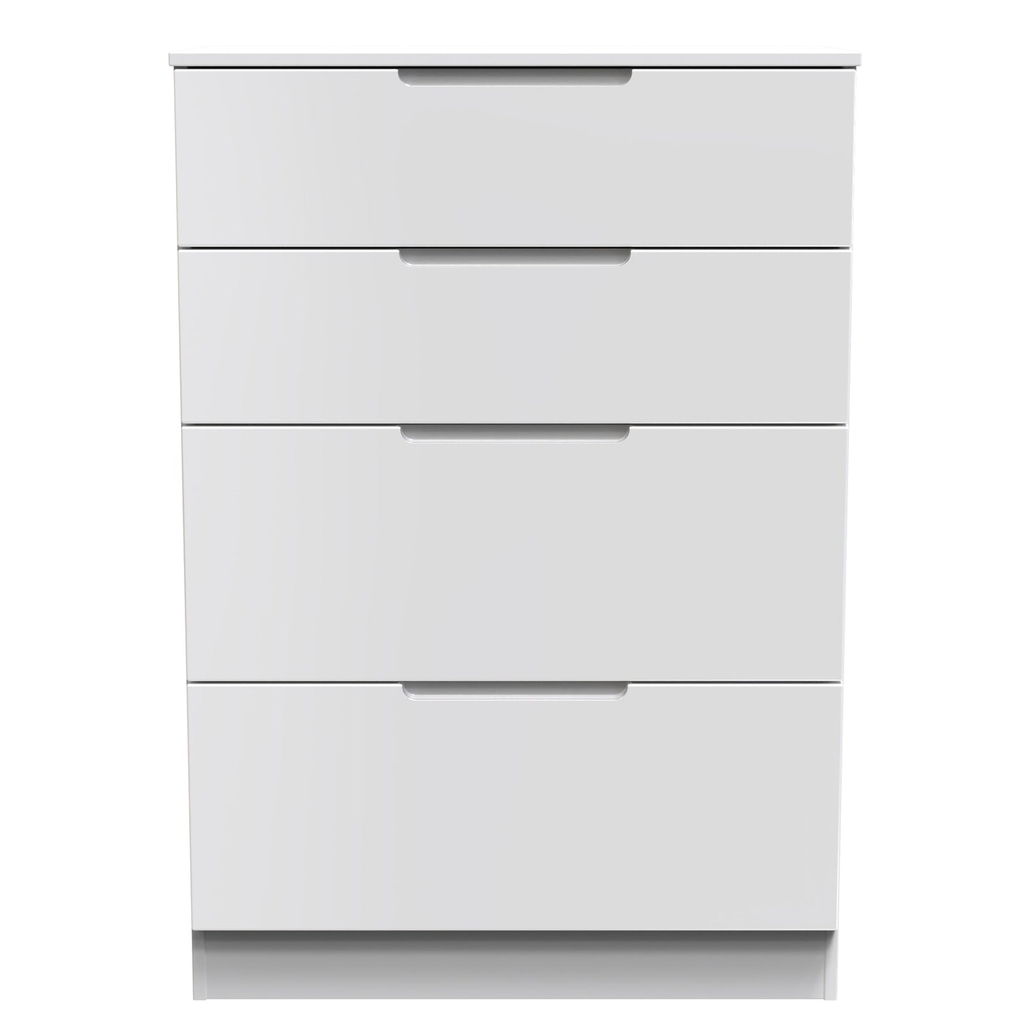 Milan Tall Chest of Drawers White 4 Drawers 108cm