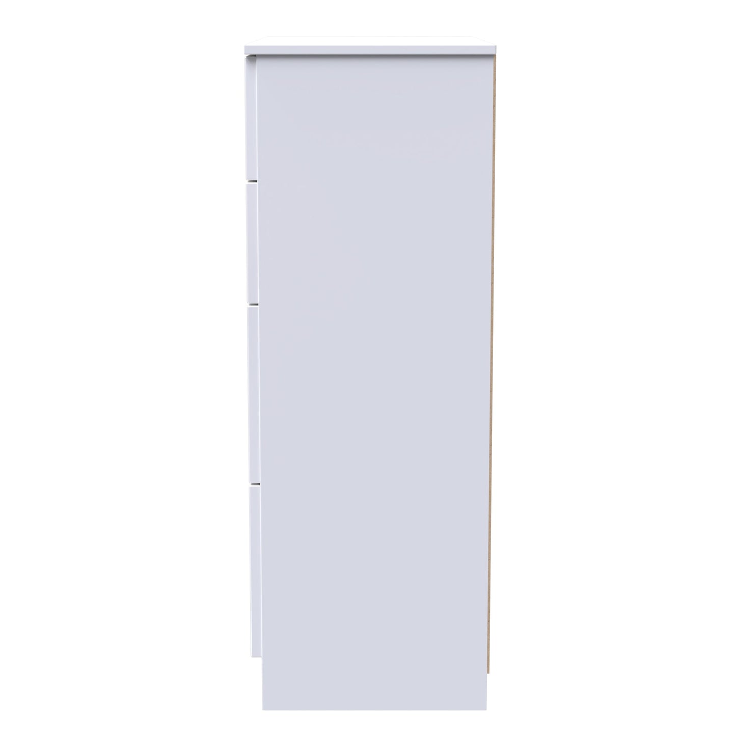 Milan Tall Chest of Drawers White 4 Drawers 108cm