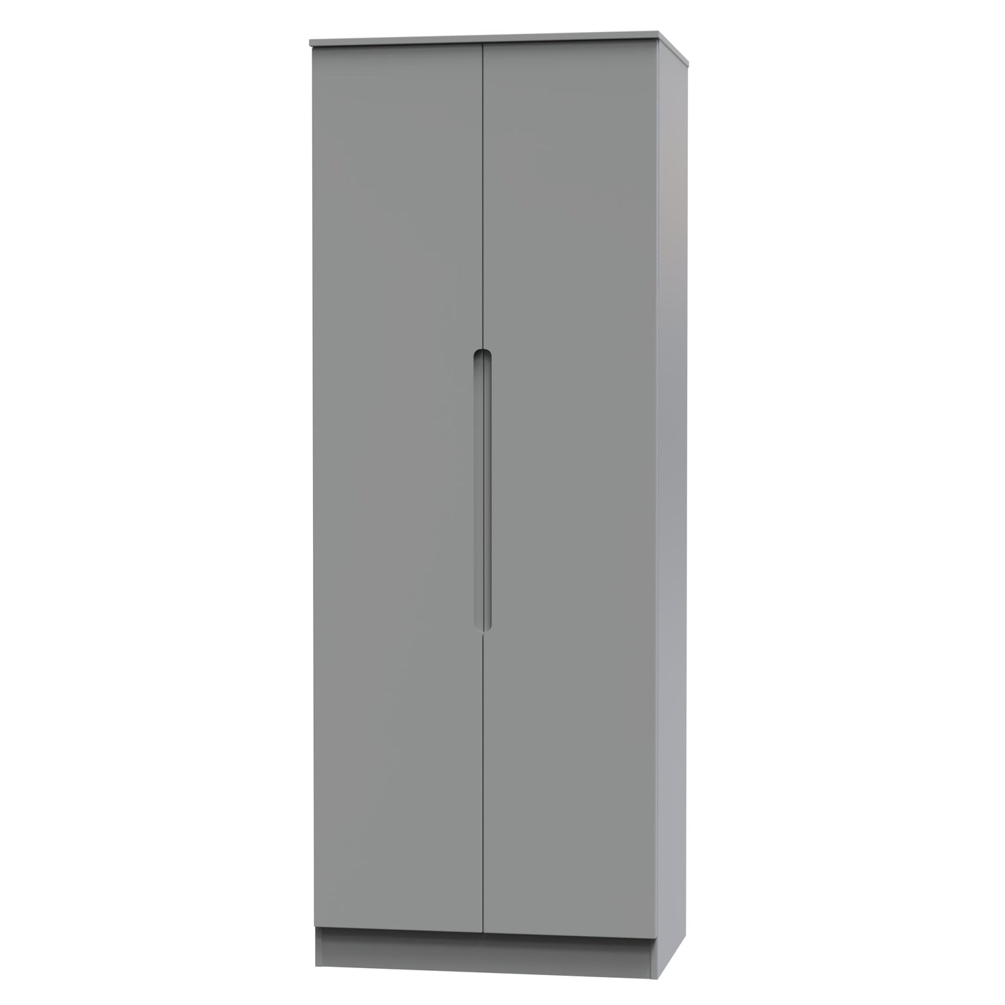 Milan Tall Wardrobe Grey 1 Shelf 196cm
