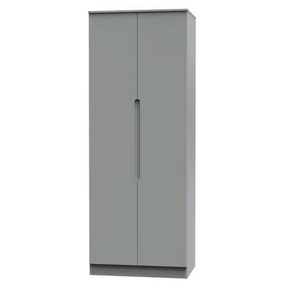 Milan Tall Wardrobe Grey 1 Shelf 196cm