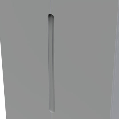 Milan Tall Wardrobe Grey 1 Shelf 196cm