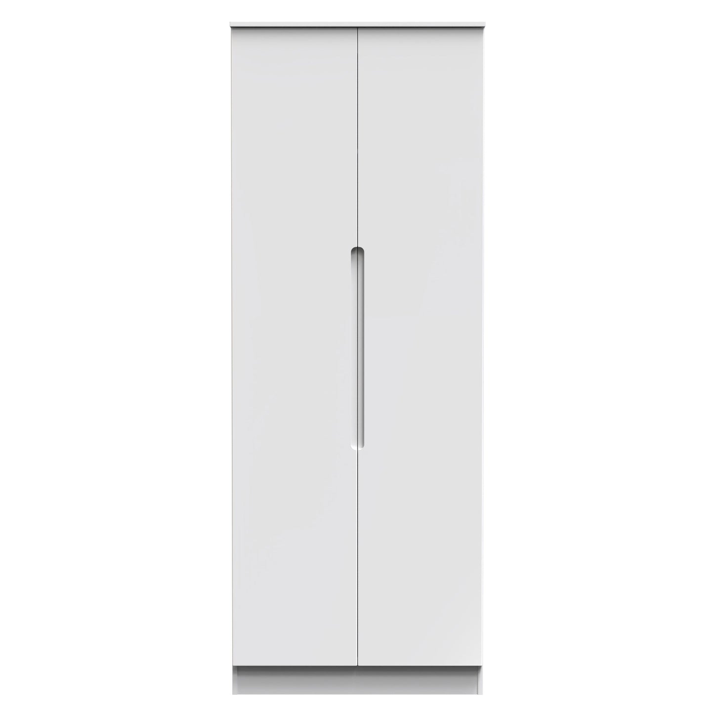 Milan Tall Wardrobe White 1 Shelf 196cm