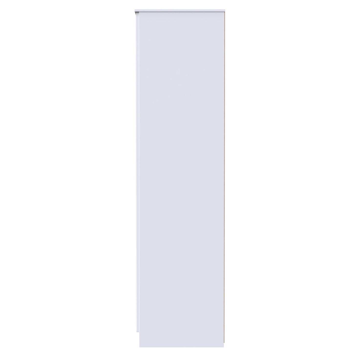 Milan Tall Wardrobe White 1 Shelf 196cm