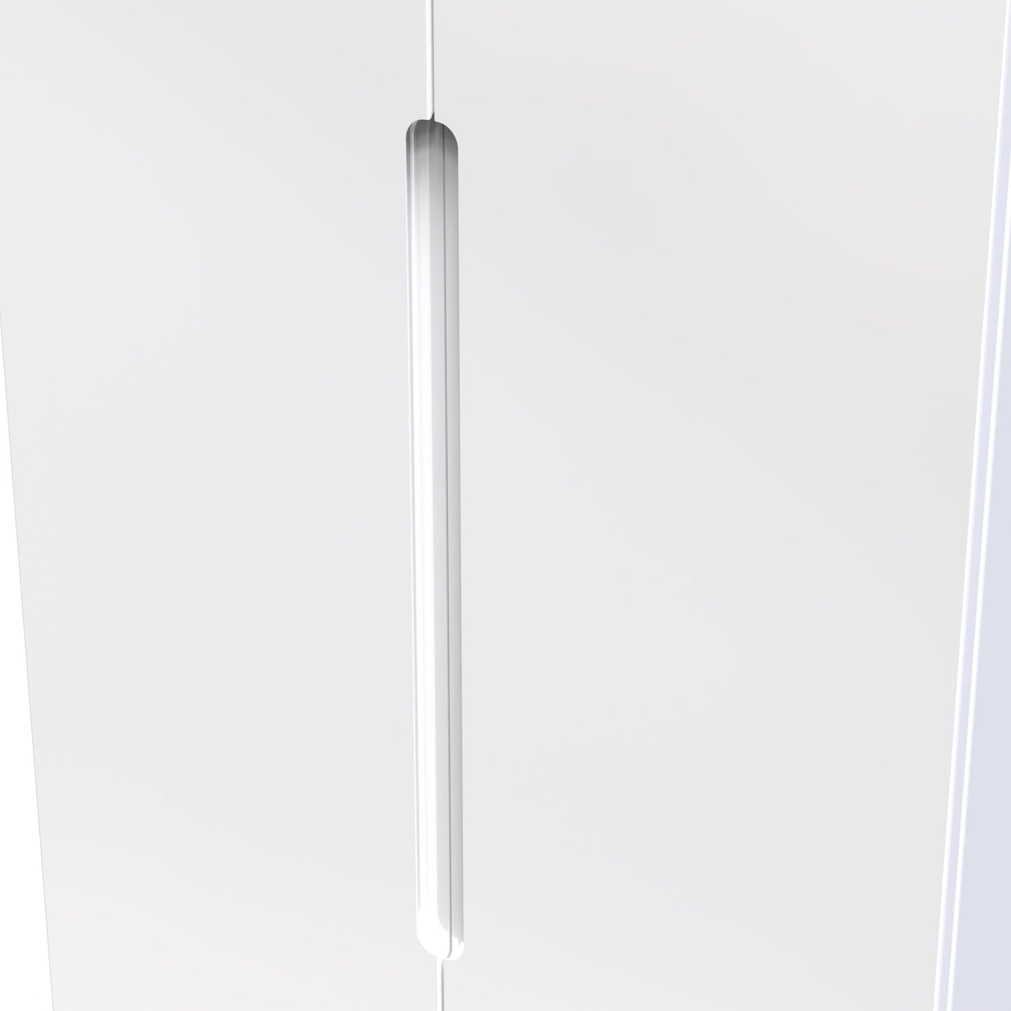 Milan Tall Wardrobe White 1 Shelf 196cm