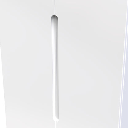 Milan Tall Wardrobe White 1 Shelf 196cm