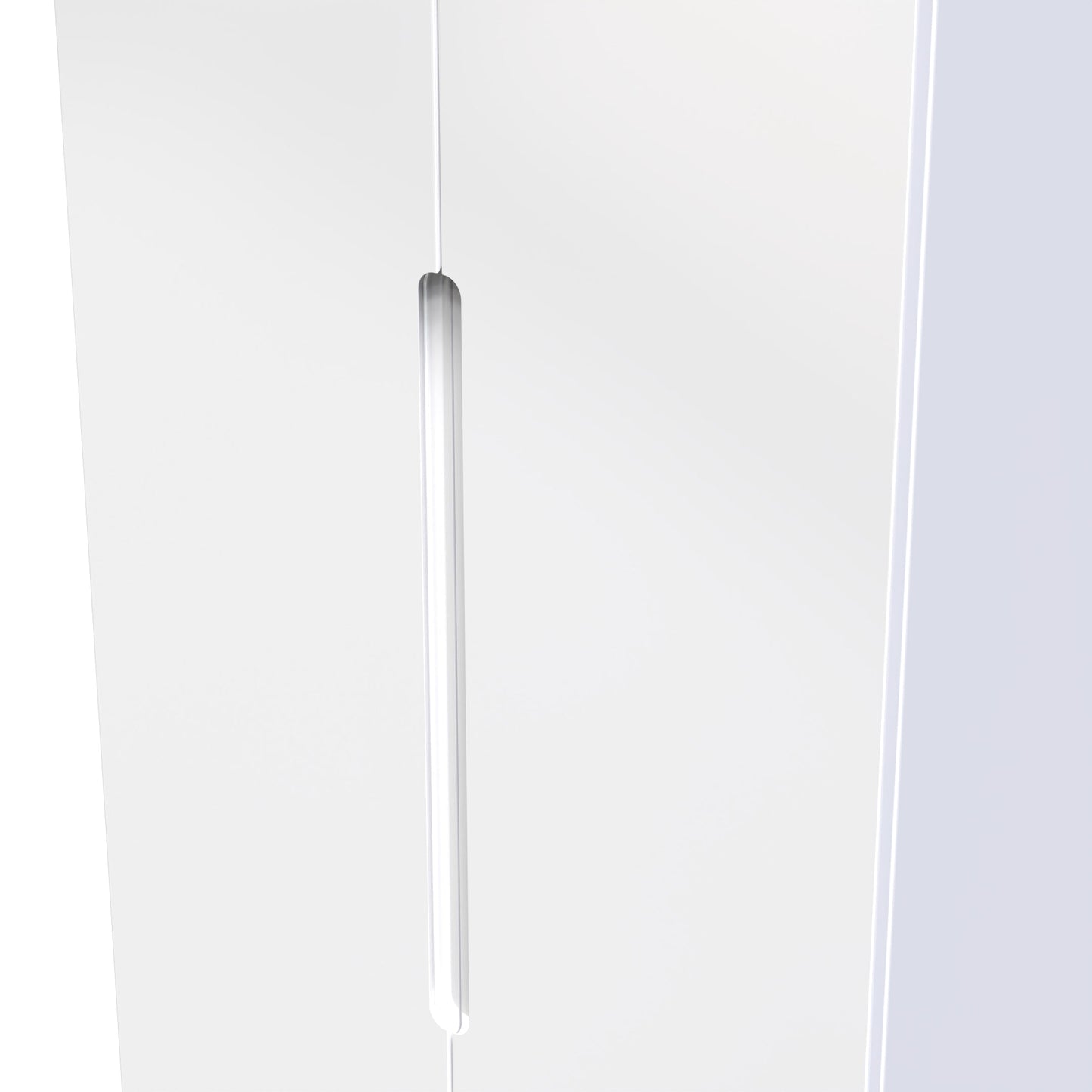Milan Tall Wardrobe White 2 Drawers 196cm