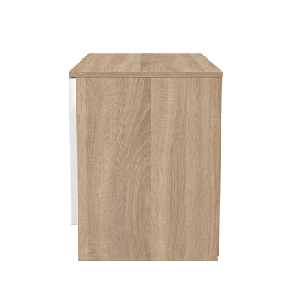 Milan TV Unit White & Oak 2 Doors 74cm
