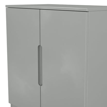 Milan Cabinet Grey 2 Doors 79cm