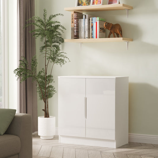 Milan Cabinet White 2 Doors 79cm