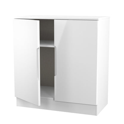 Milan Cabinet White 2 Doors 79cm