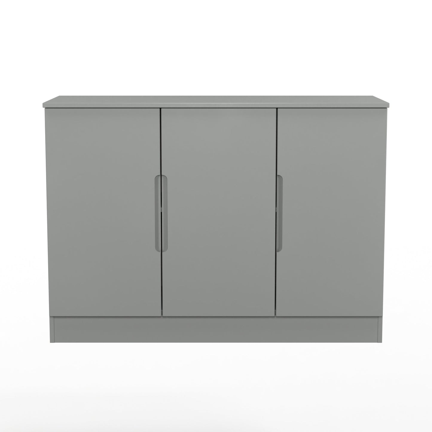 Milan Large Sideboard Grey 3 Doors 2 Shelves 110cm