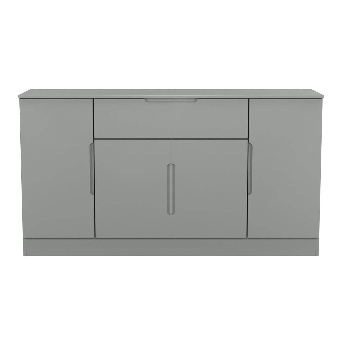 Milan Large Sideboard Grey 4 Doors 2 Shelves 1 Drawer 144cm