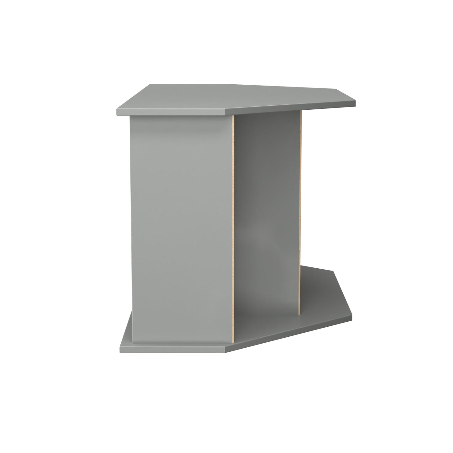 Milan Corner Corner TV Unit Grey 5 Shelves 1 Drawer 110cm