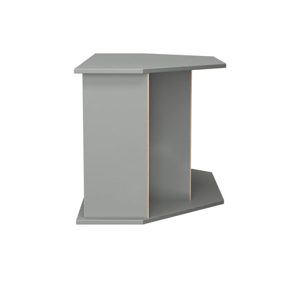 Milan Corner Corner TV Unit Grey 5 Shelves 1 Drawer 110cm