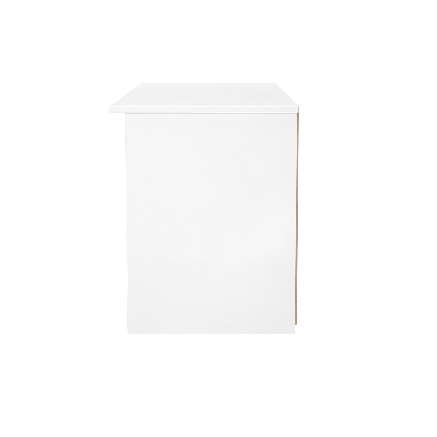 Milan TV Unit White 5 Shelves 1 Drawer 110cm