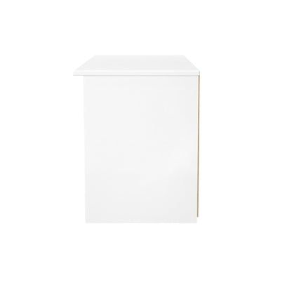 Milan TV Unit White 5 Shelves 1 Drawer 110cm