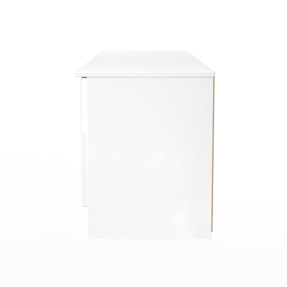 Milan TV Unit White 2 Drawers 2 Doors 144cm