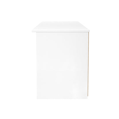 Milan TV Unit White 5 Shelves 1 Drawer 144cm