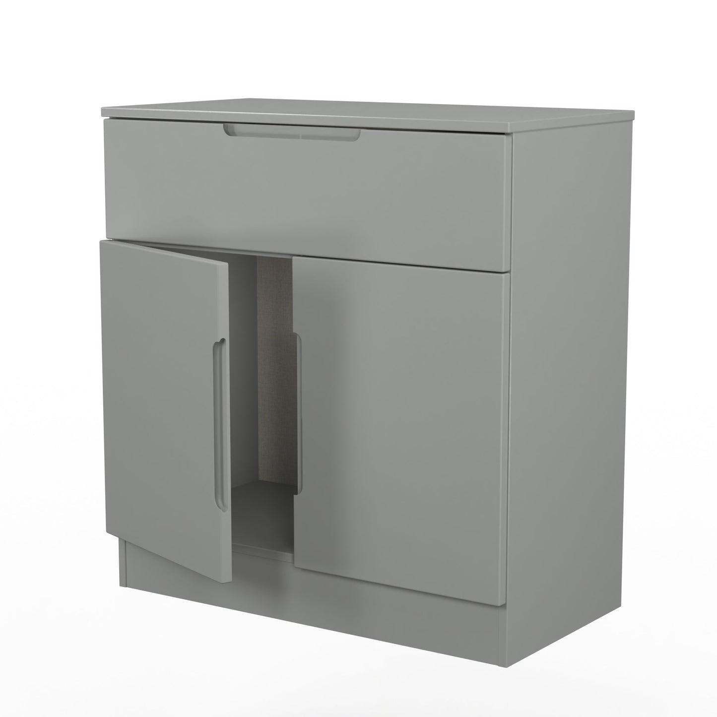 Milan Sideboard Grey 2 Doors 1 Drawer 79cm