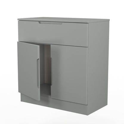 Milan Sideboard Grey 2 Doors 1 Drawer 79cm