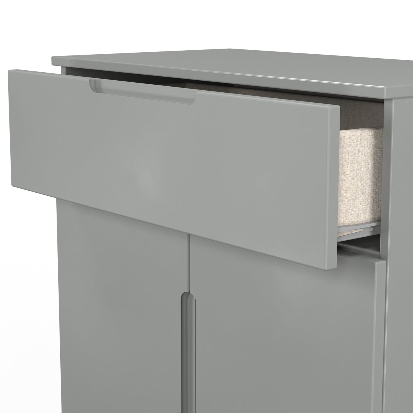 Milan Sideboard Grey 2 Doors 1 Drawer 79cm