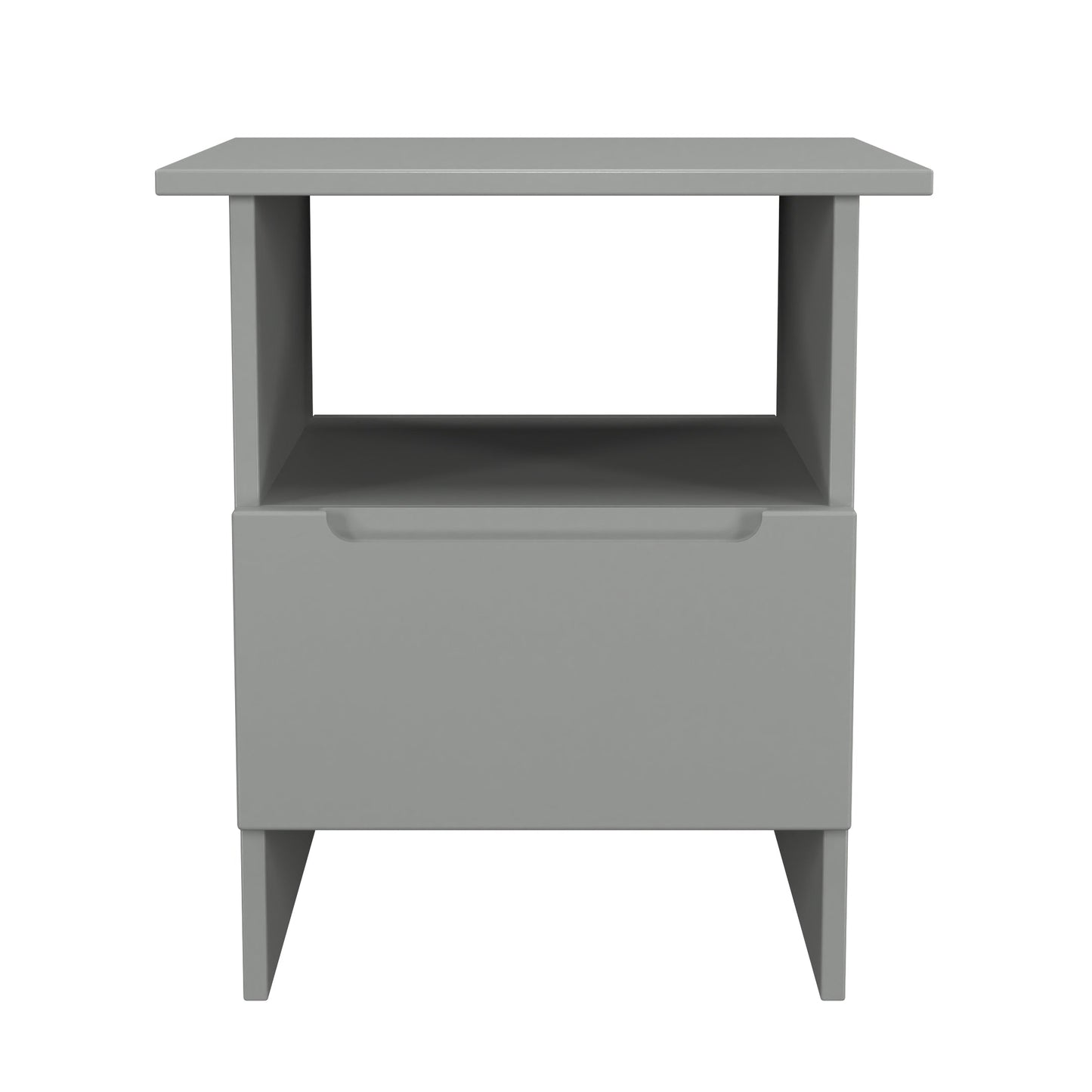 Milan Side Table Grey 1 Shelf 1 Drawer 50cm