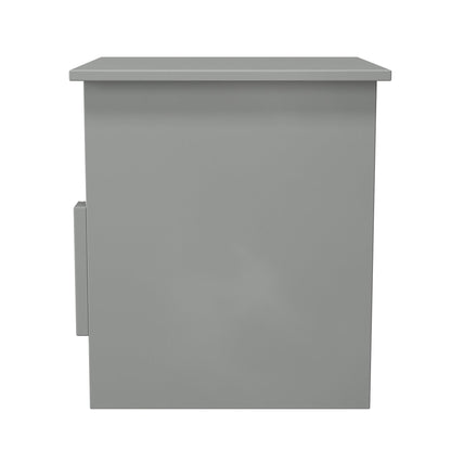 Milan Side Table Grey 1 Shelf 1 Drawer 50cm