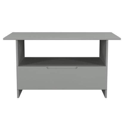 Milan Coffee Table Grey 1 Shelf 1 Drawer 93cm