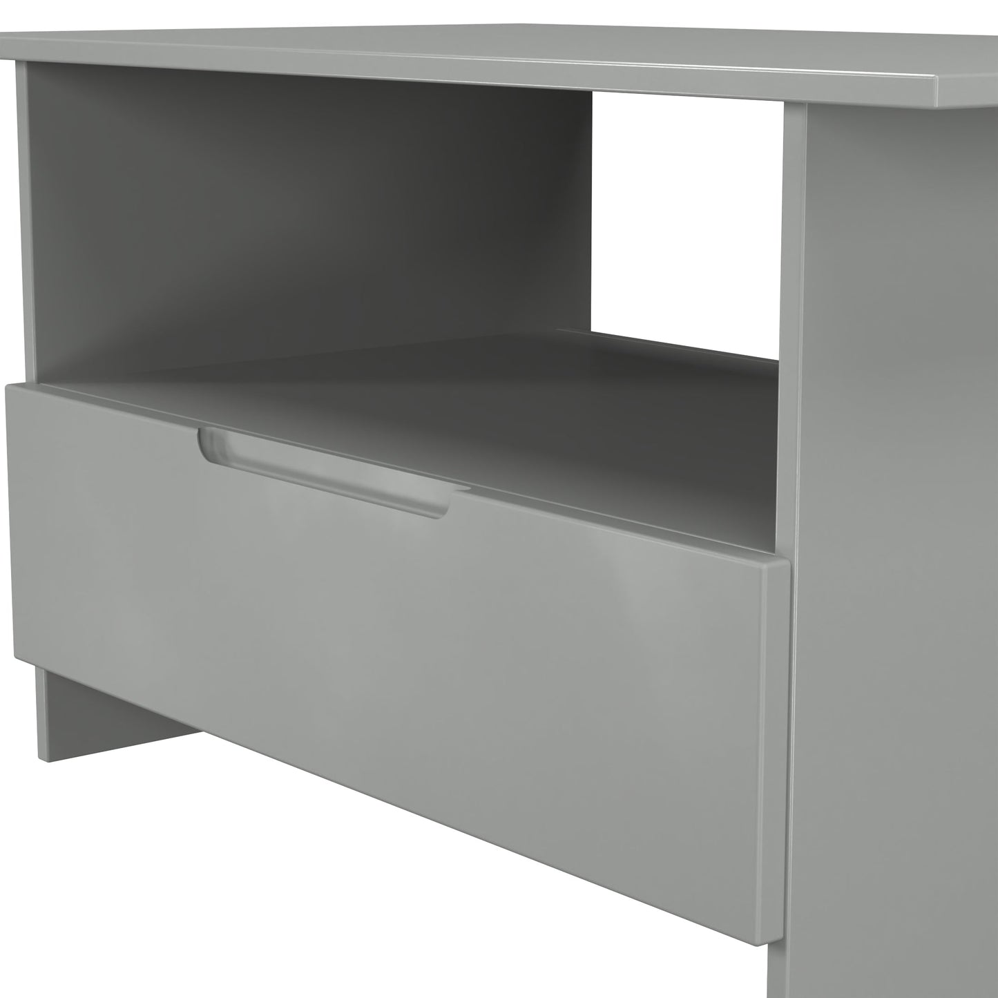 Milan Coffee Table Grey 1 Shelf 1 Drawer 93cm