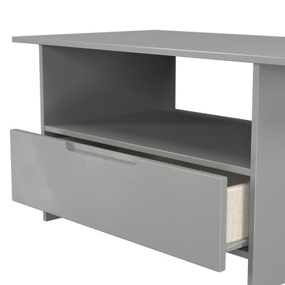 Milan Coffee Table Grey 1 Shelf 1 Drawer 93cm