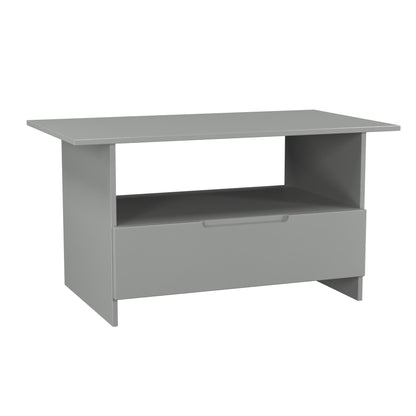 Milan Coffee Table Grey 1 Shelf 1 Drawer 93cm