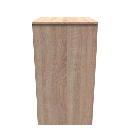 Monaco Bedside Table White & Oak 3 Drawers 73cm