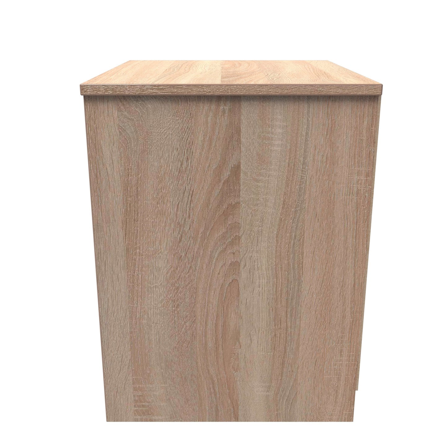 Monaco Bedside Table White & Oak 2 Drawers 53cm