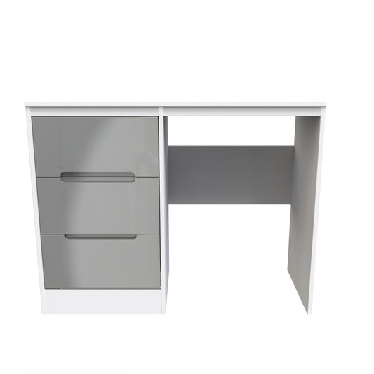Monaco Desk Grey & White 3 Drawers 97cm